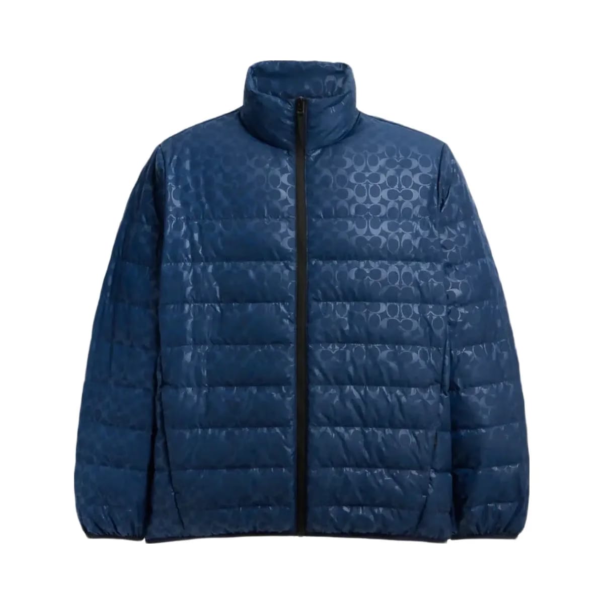 Coach Lightweight Down Jacket In Recycled Polyester Washed Navy