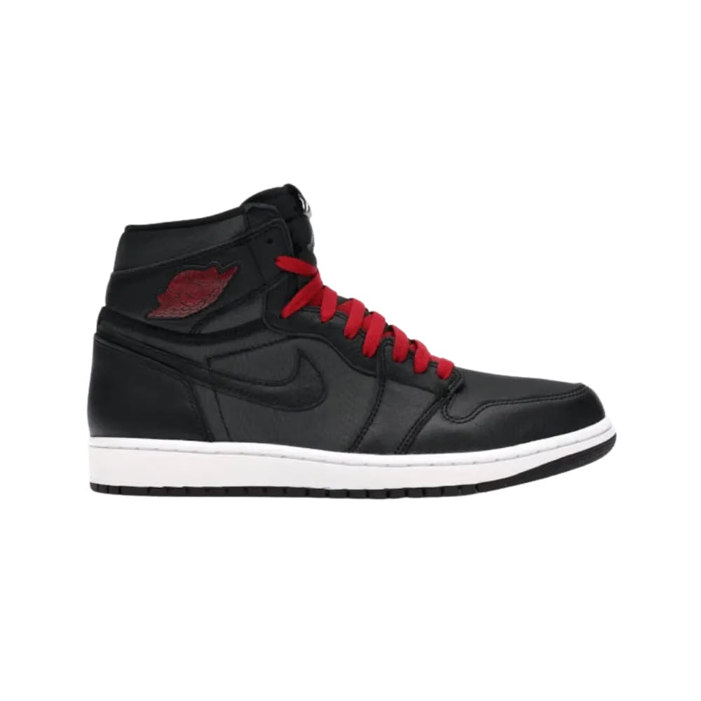Nike Jordan 1 Retro High Black Satin Gym Red