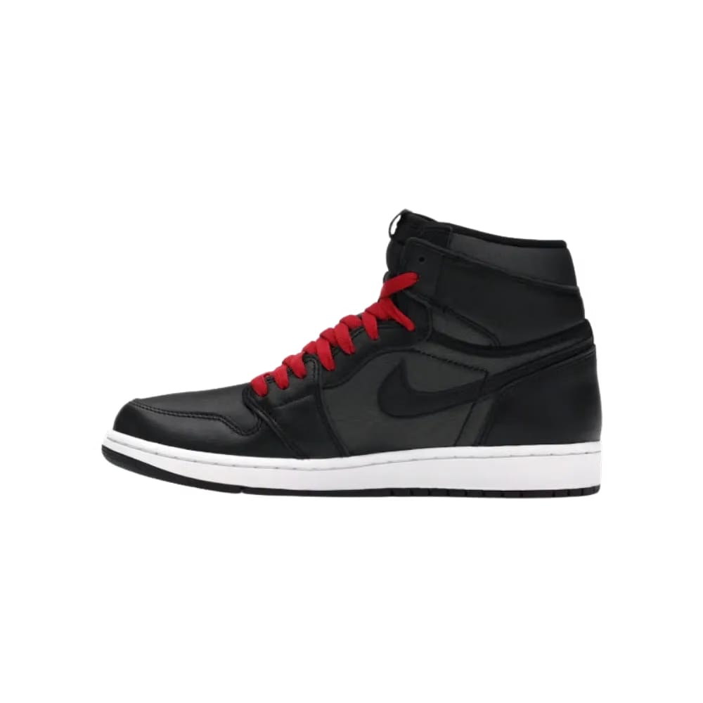 Nike Jordan 1 Retro High Black Satin Gym Red