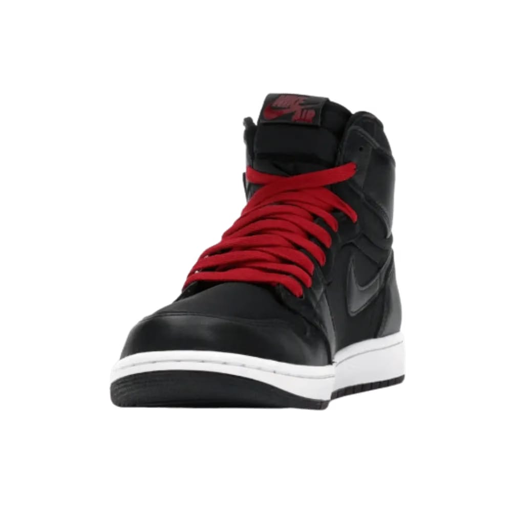 Nike Jordan 1 Retro High Black Satin Gym Red