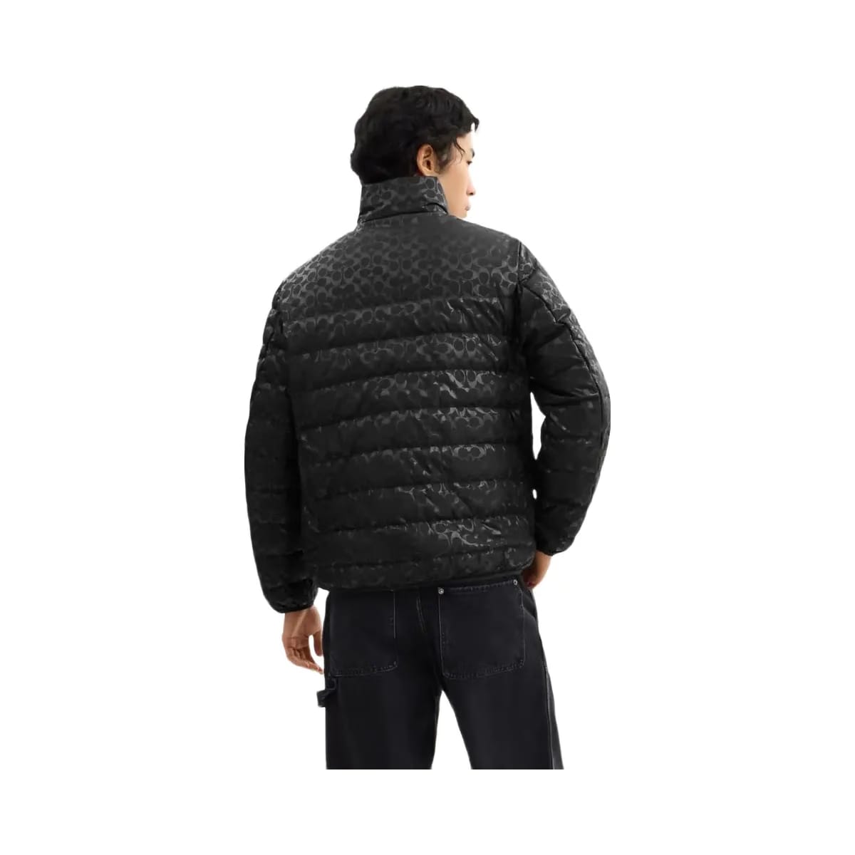 Coach Lightweight Down Jacket In Recycled Polyester Black