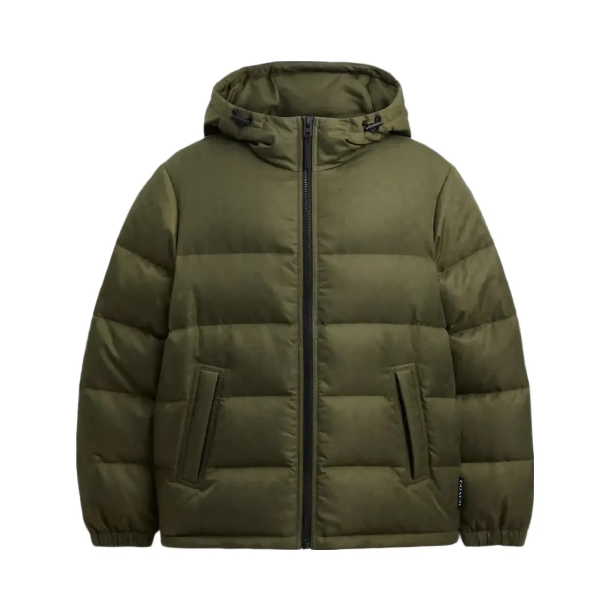 Coach Tonal Signature Down Jacket Light Olive