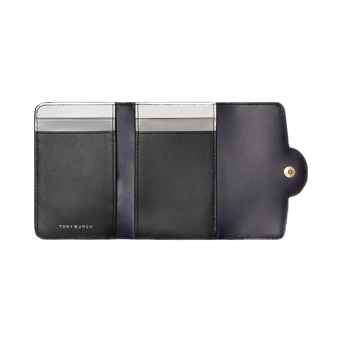 Tory Burch Small Robinson Pebbled Wallet Black