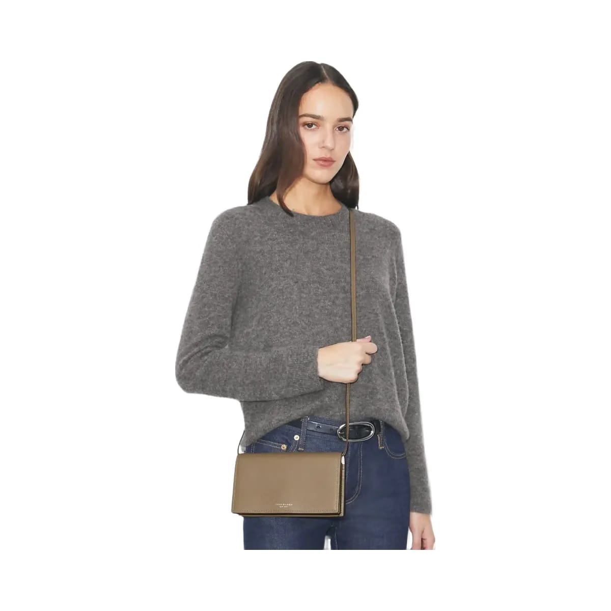 Tory Burch Romy Wallet Crossbody Wild Mushroom