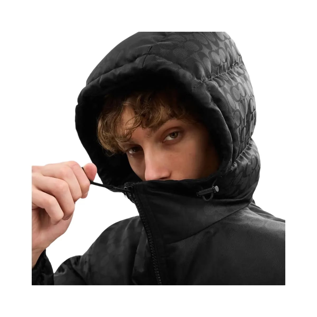 Coach Tonal Signature Down Jacket Black