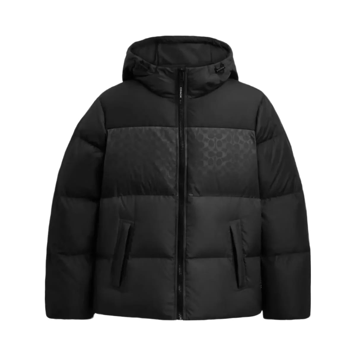 Coach Colorblock Down Jacket Black