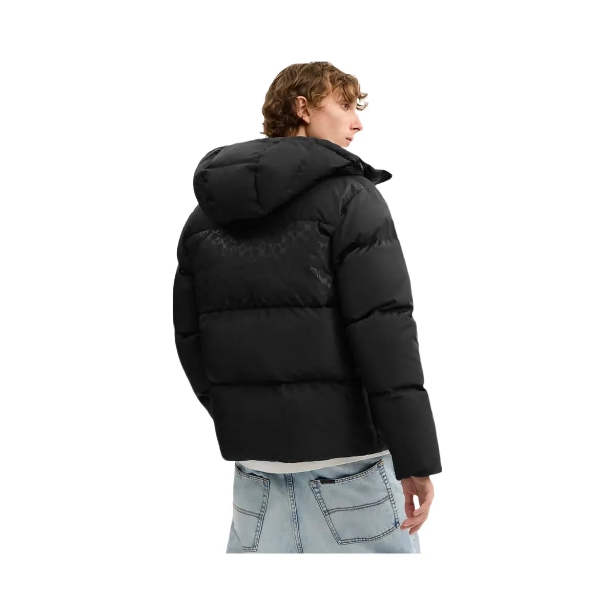 Coach Colorblock Down Jacket Black