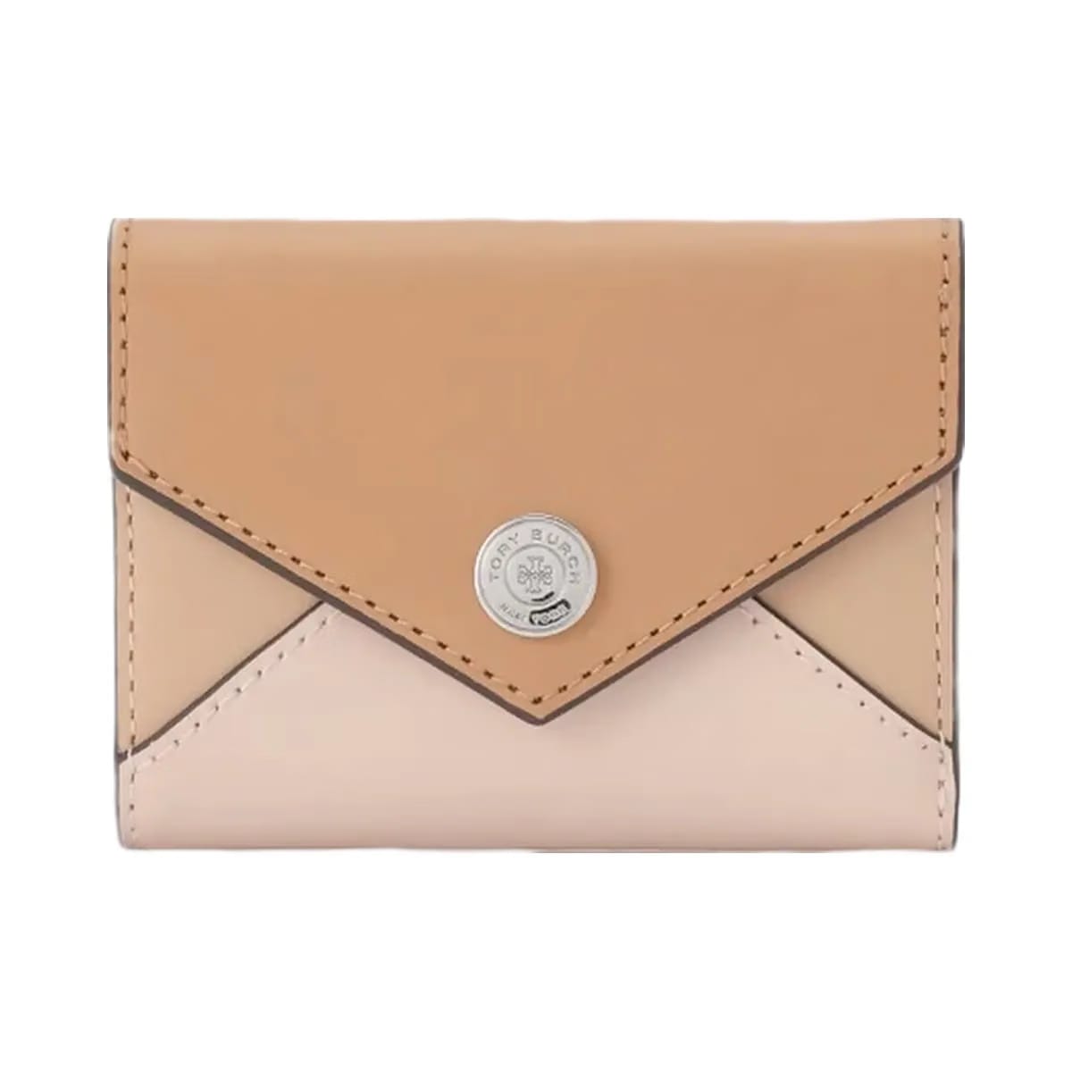 Tory Burch Small Envelope Leather Wallet Soft Pink Multi