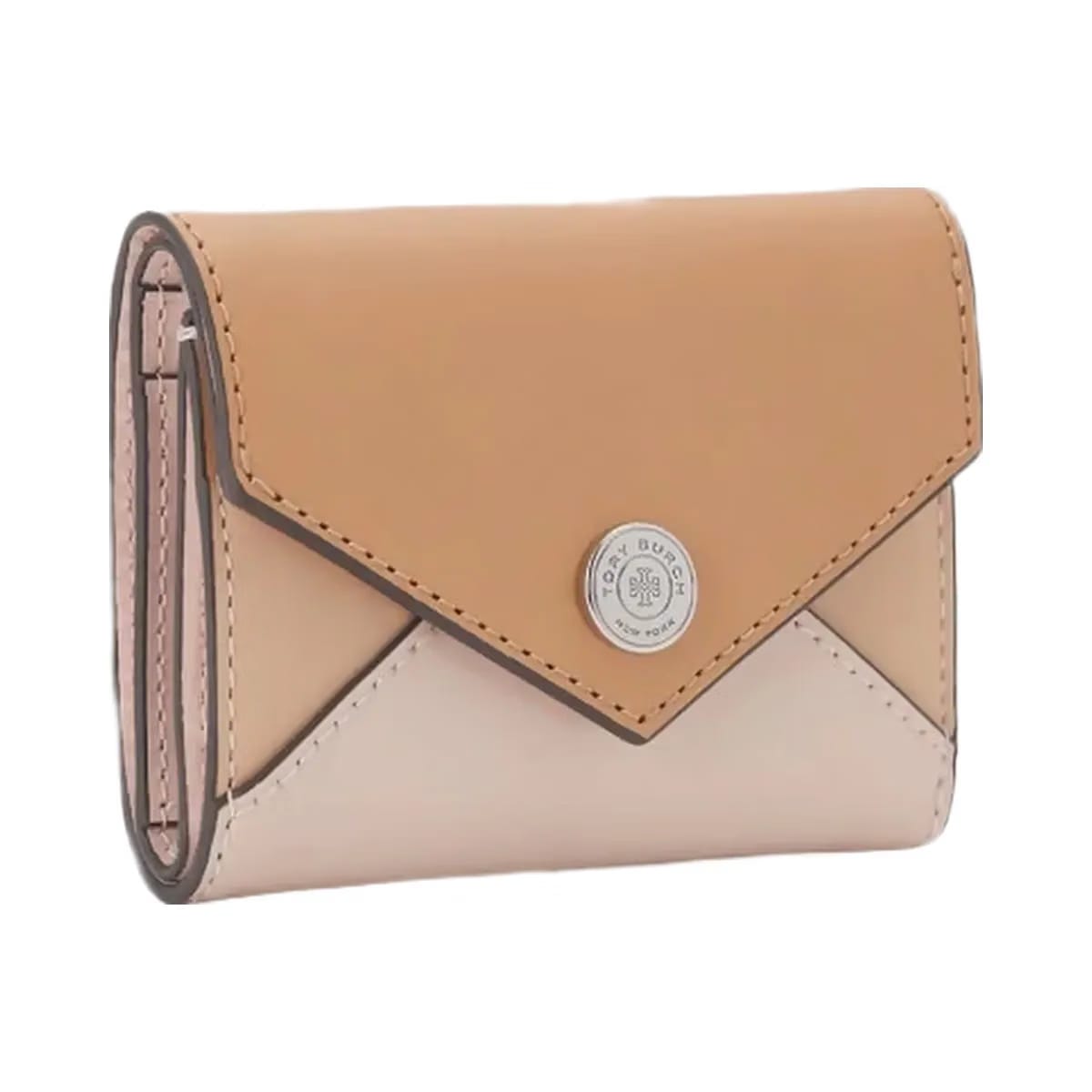 Tory Burch Small Envelope Leather Wallet Soft Pink Multi