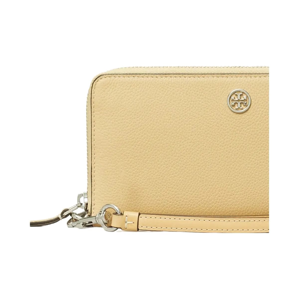 Tory Burch Robinson Pebbled Zip Continental Wallet Praline