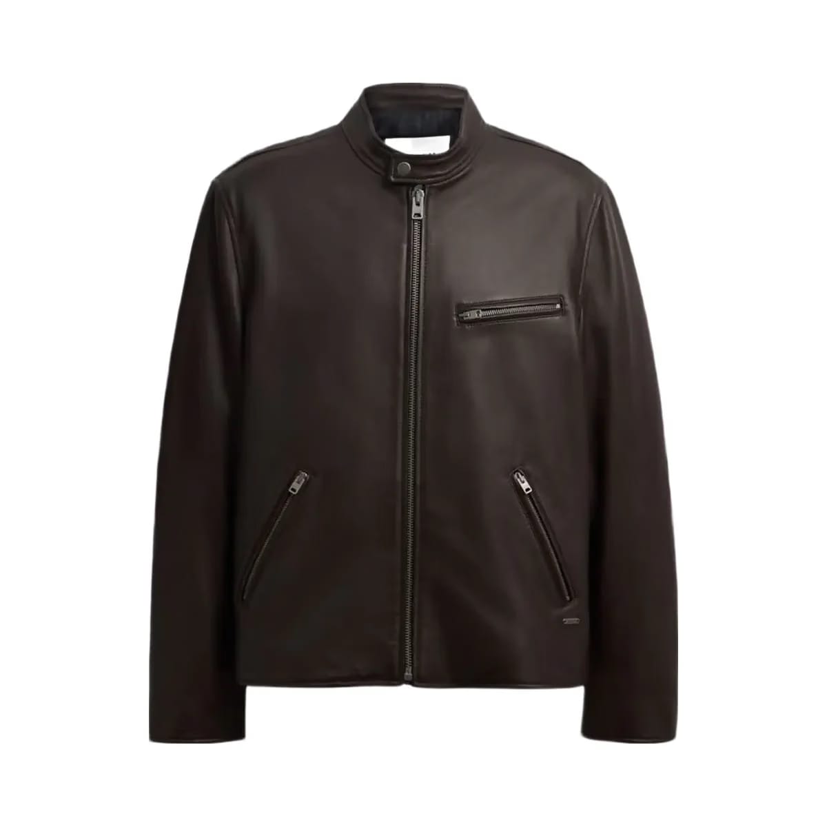 Coach Leather Racer Jacket Burnt Espresso