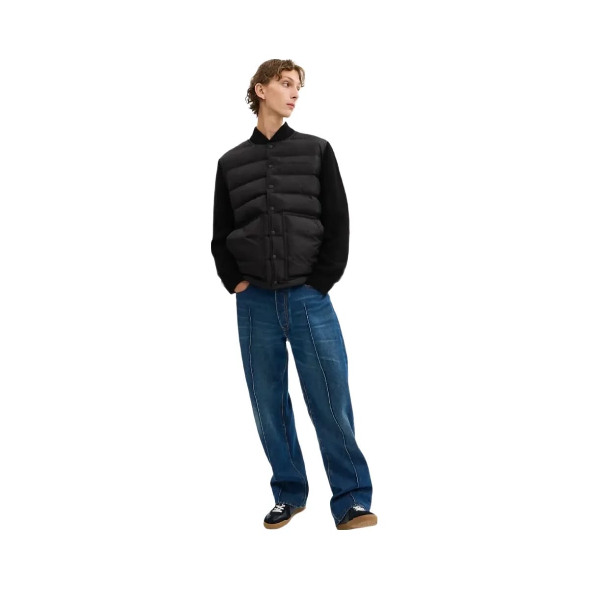 Coach Padded Cardigan Jacket In Recycled Polyester Black
