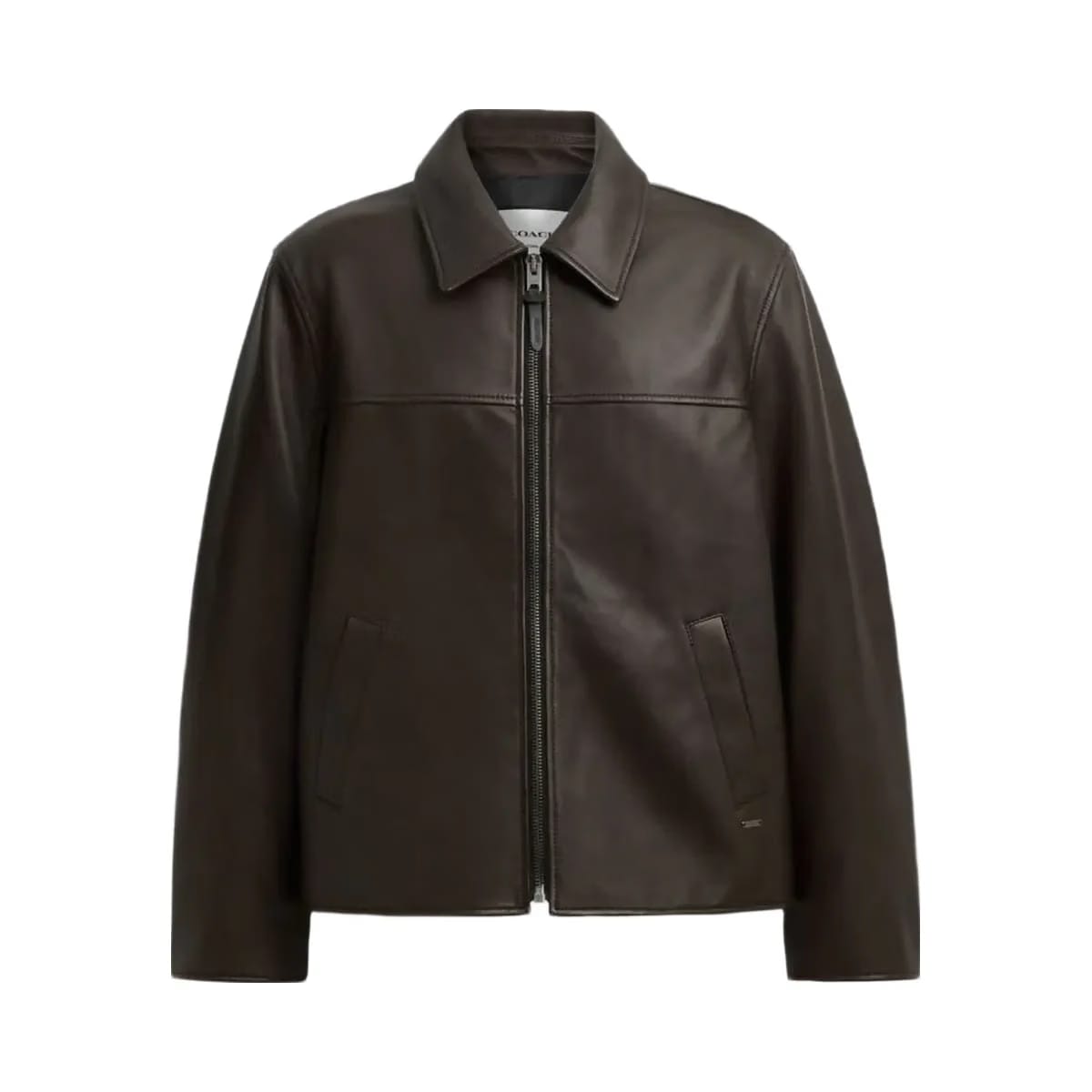 Coach Leather Jacket Burnt Espresso