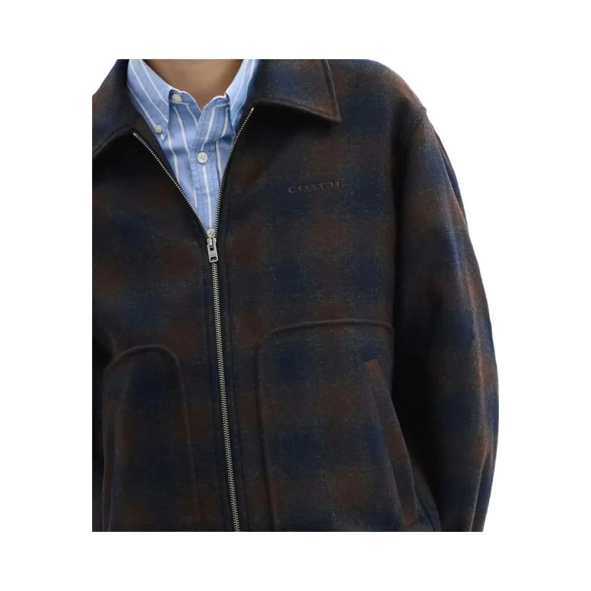 Coach Wool Short Jacket Brown