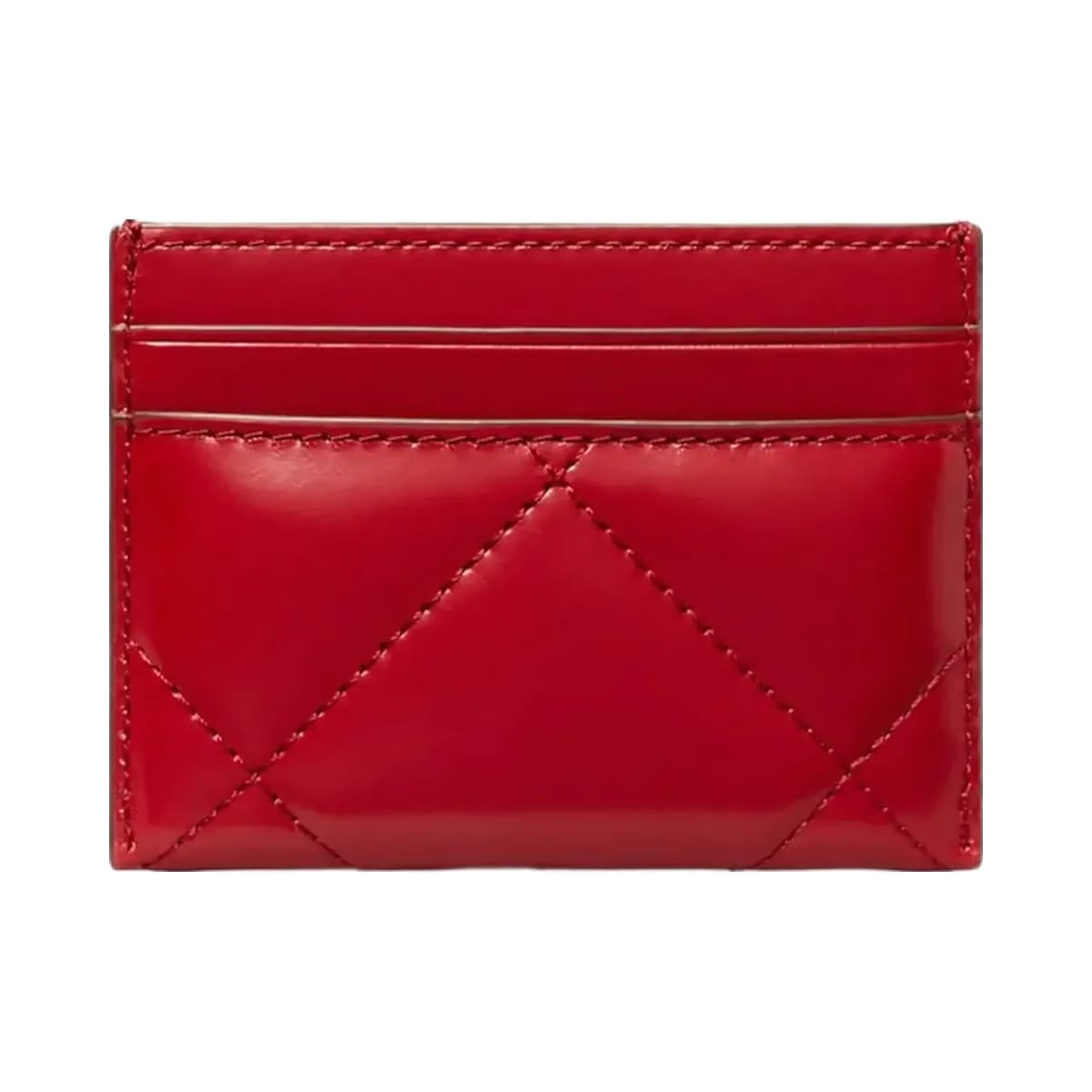 Tory Burch Kira Diamond Quilt Card Case Red