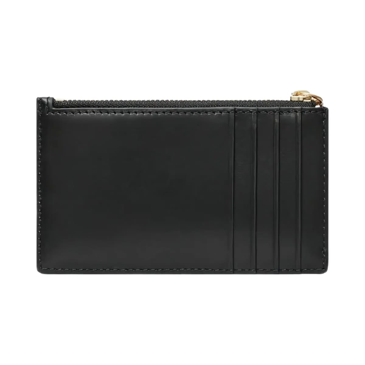 Tory Burch Kira Diamond Quilt Charm Zip Card Case Black