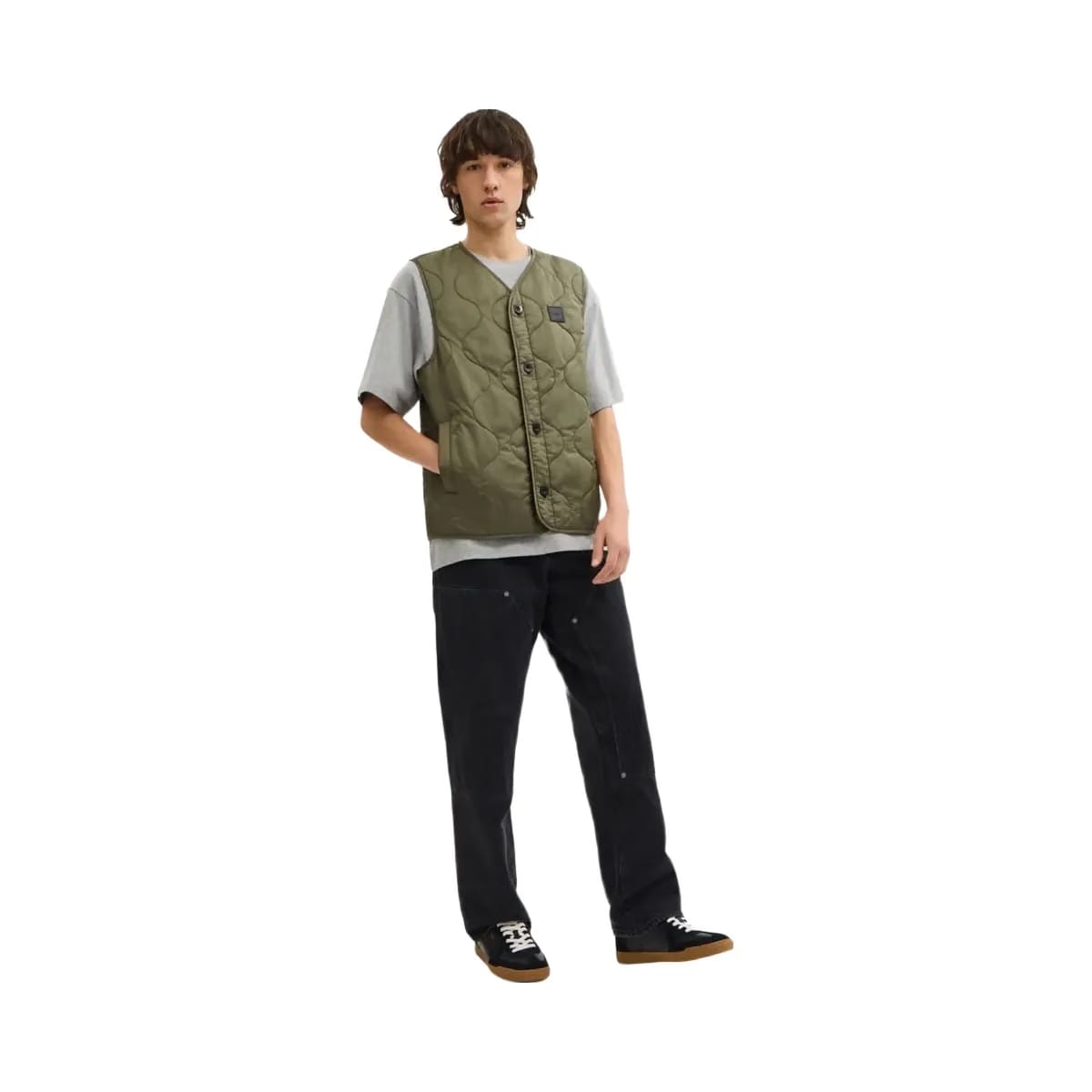 Coach Quilted Vest In Recycled Polyester Military Green