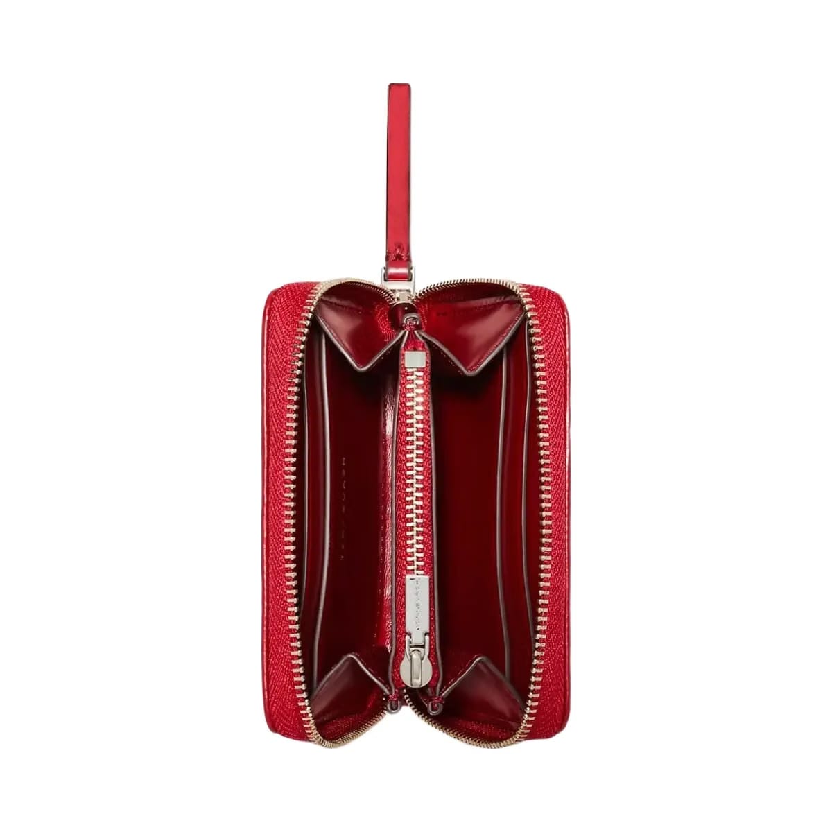 Tory Burch Small Kira Diamond Quilt Zip-Around Wallet Red