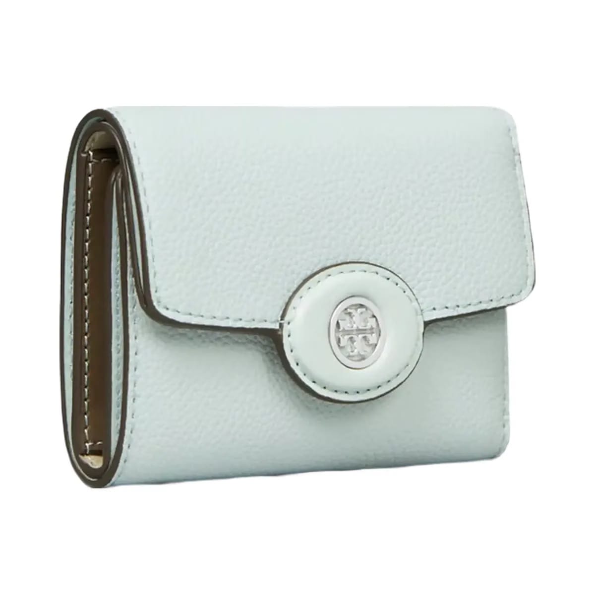 Tory Burch Small Robinson Pebbled Wallet Sea