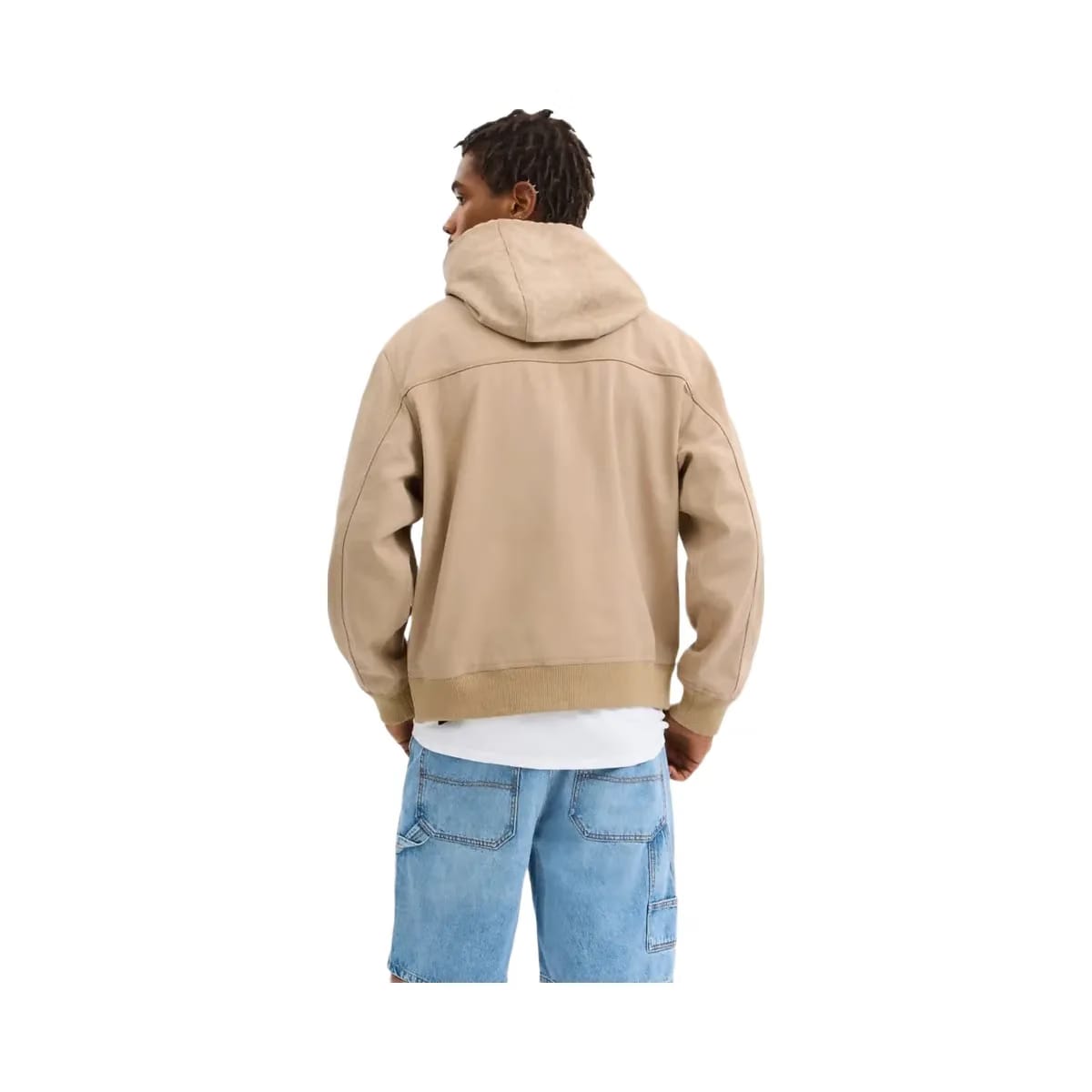 Coach Denim Hooded Zip Jacket Khaki