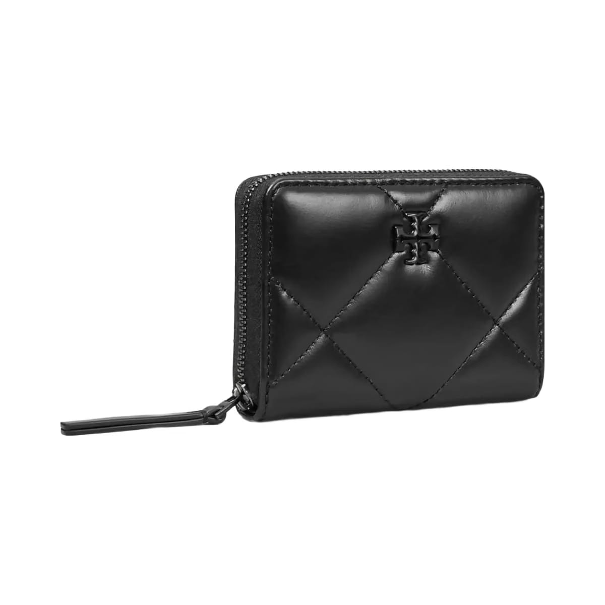 Tory Burch Small Kira Diamond Quilt Wallet Black