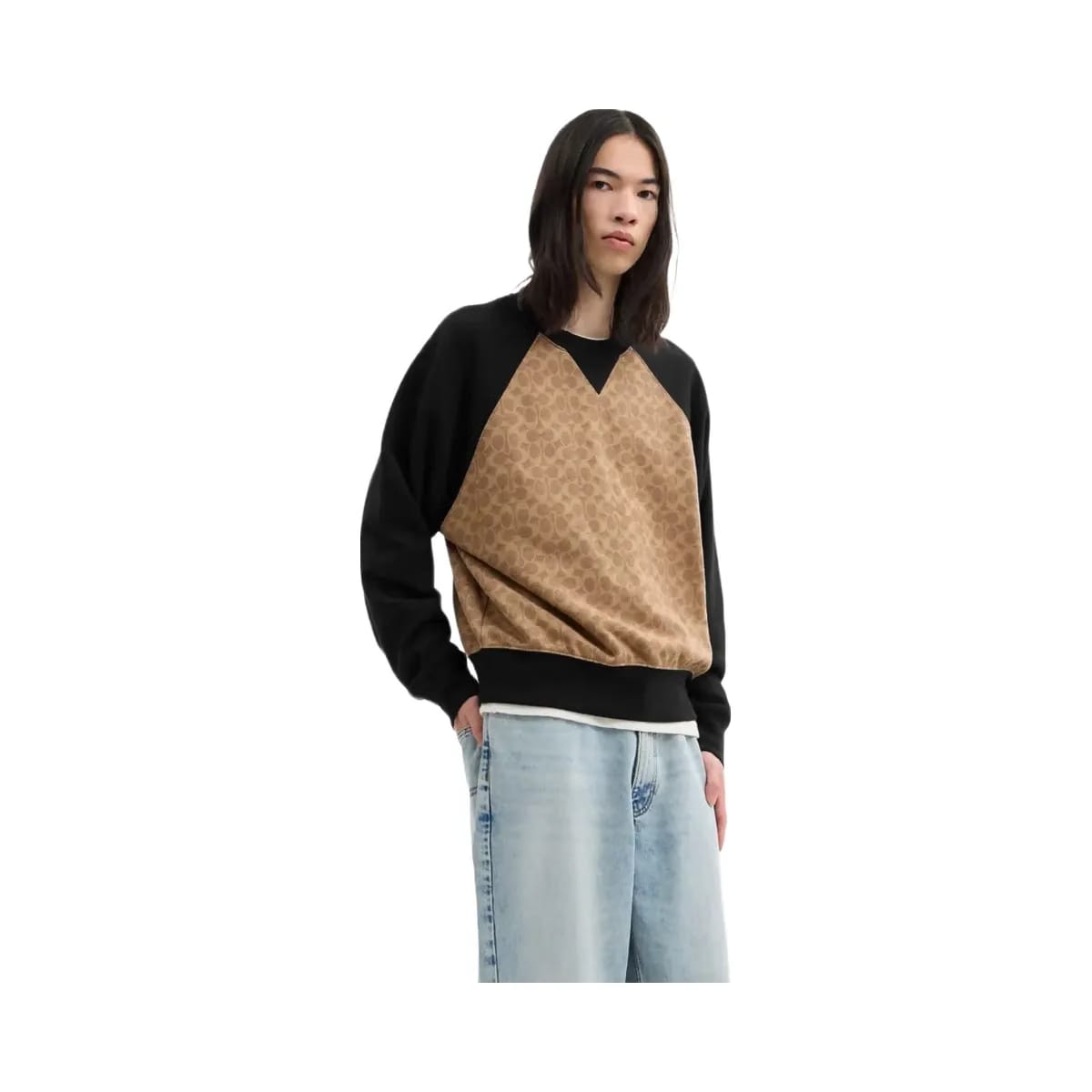 Coach Signature Crewneck Sweatshirt Tan Signature