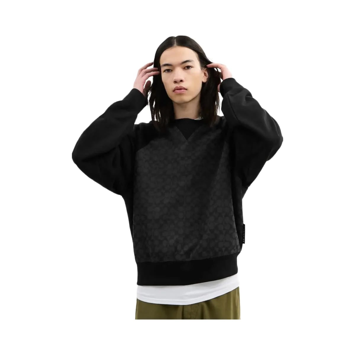 Coach Signature Crewneck Sweatshirt Charcoal Signature