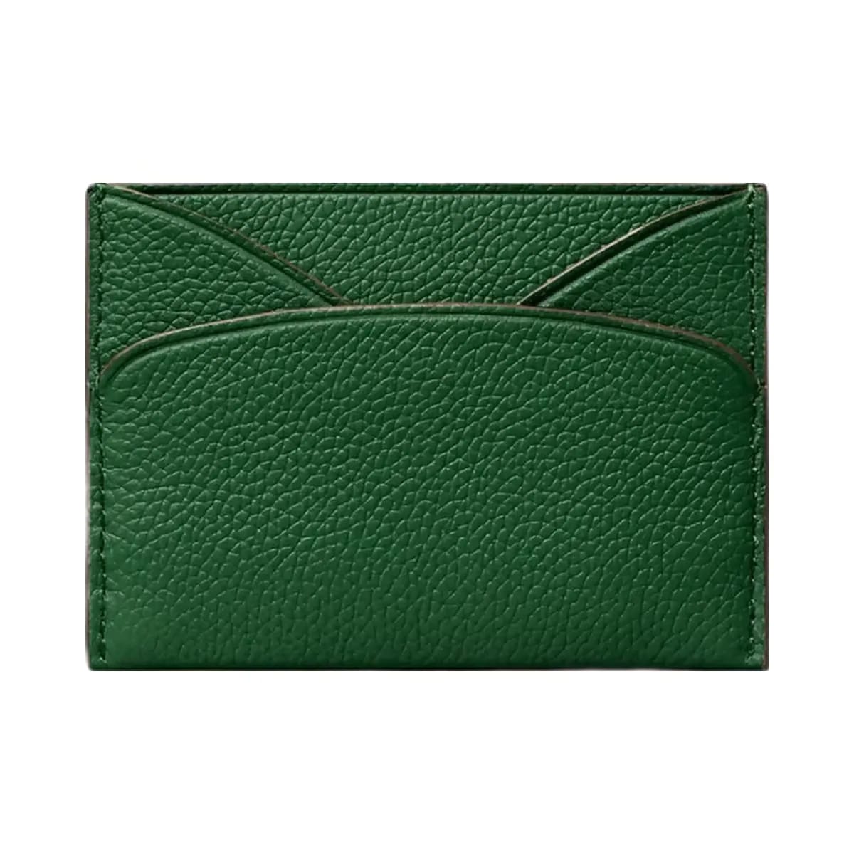 Tory Burch Romy Flat Card Case Dark Kale