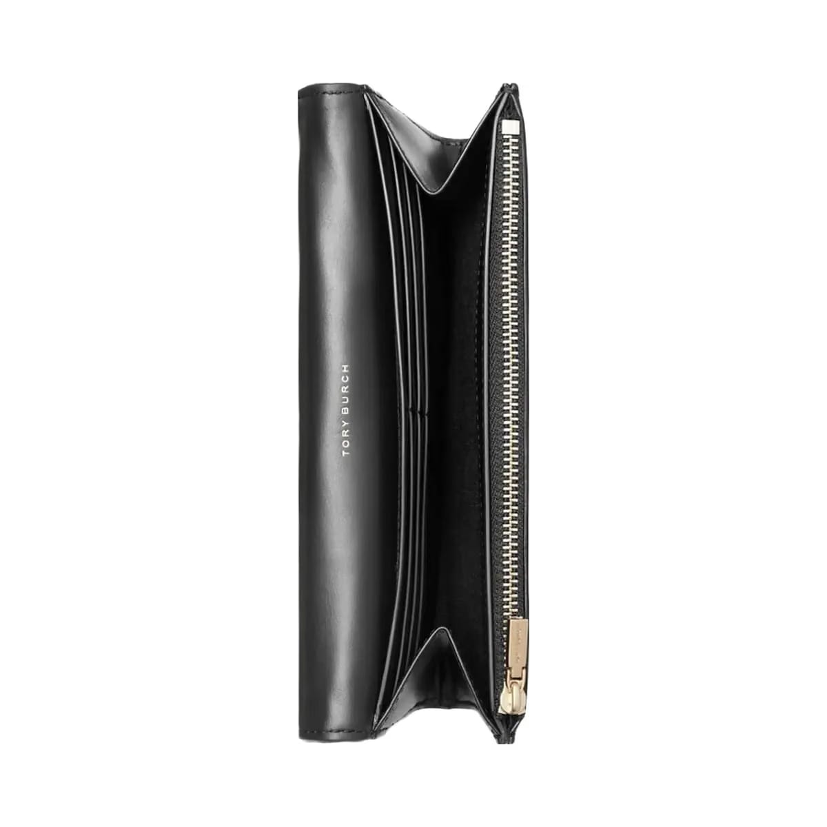 Tory Burch Kira Diamond Quilt Flap Wallet Black