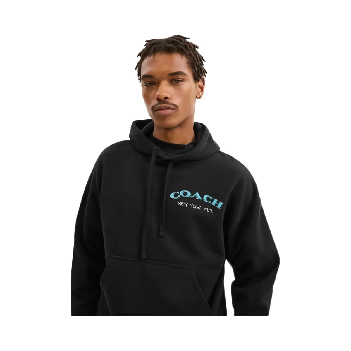 Coach Leatherware Collage Relaxed Hoodie Black