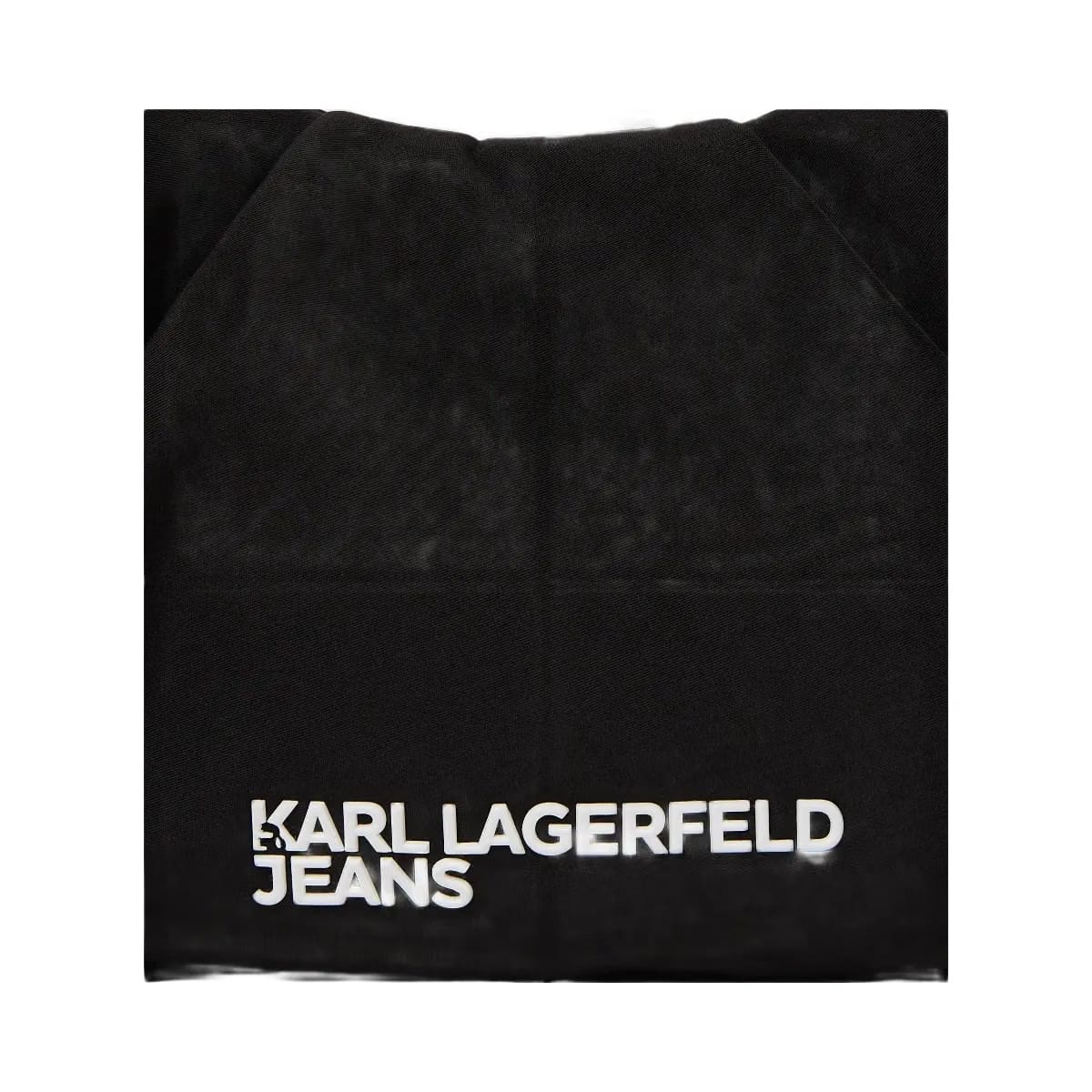 Karl Lagerfeld Gathered Small Hobo Bag Black