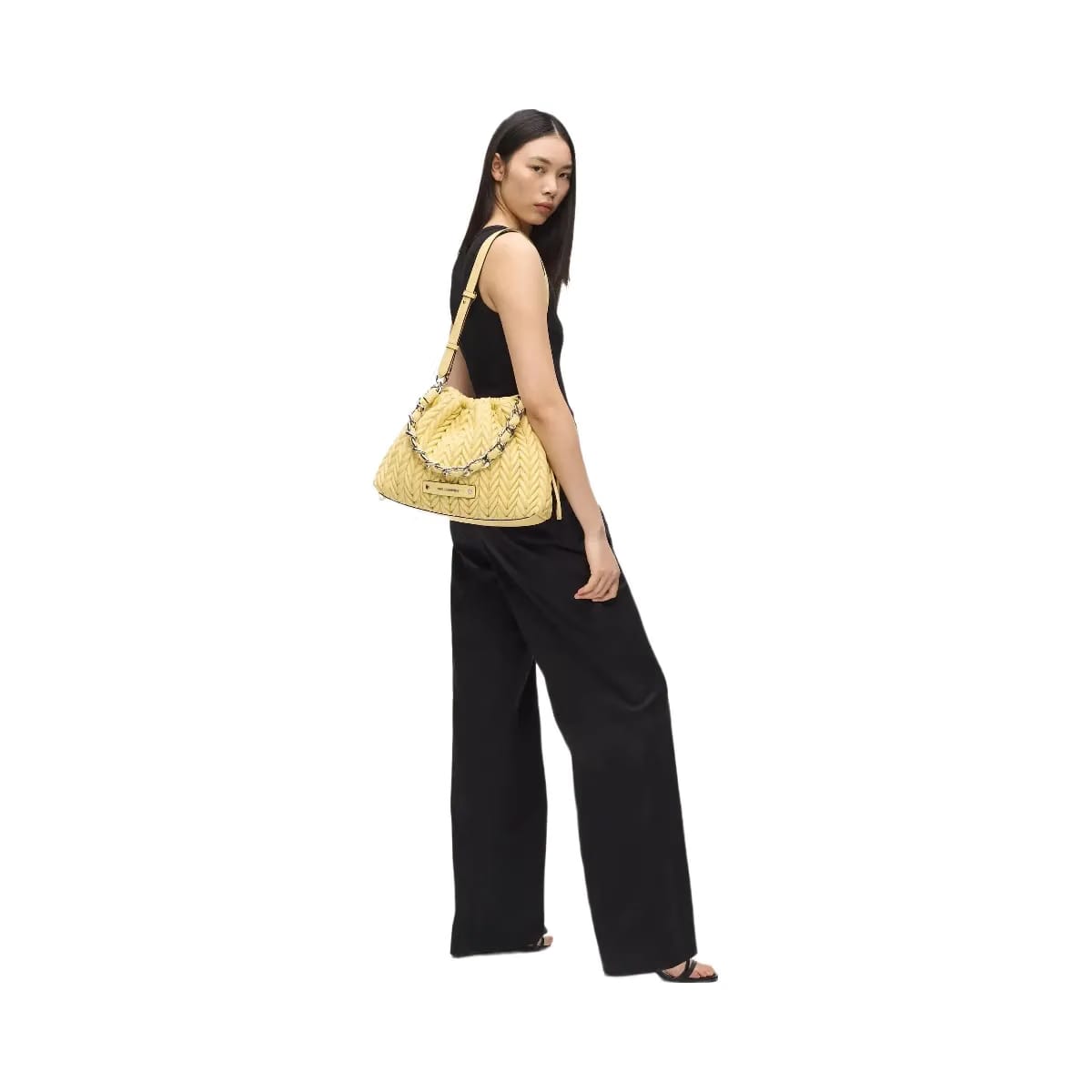 Karl Lagerfeld Weave Chain Shoulder Bag Sunlight