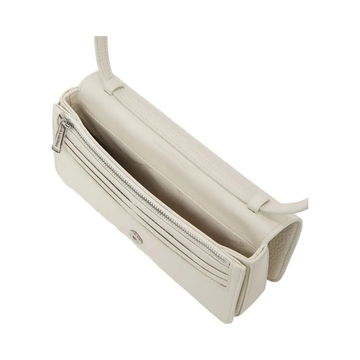 Karl Lagerfeld Autograph Patch Mini Crossbody Bag Off White