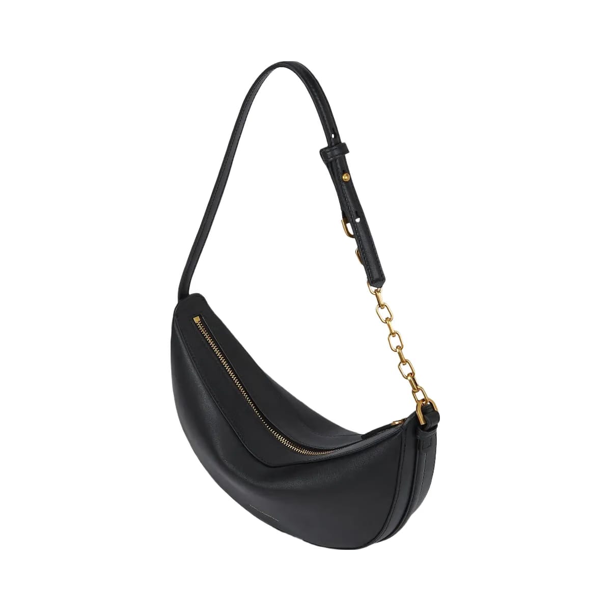 Karl Lagerfeld Autograph Small Moon Bag Black Gold
