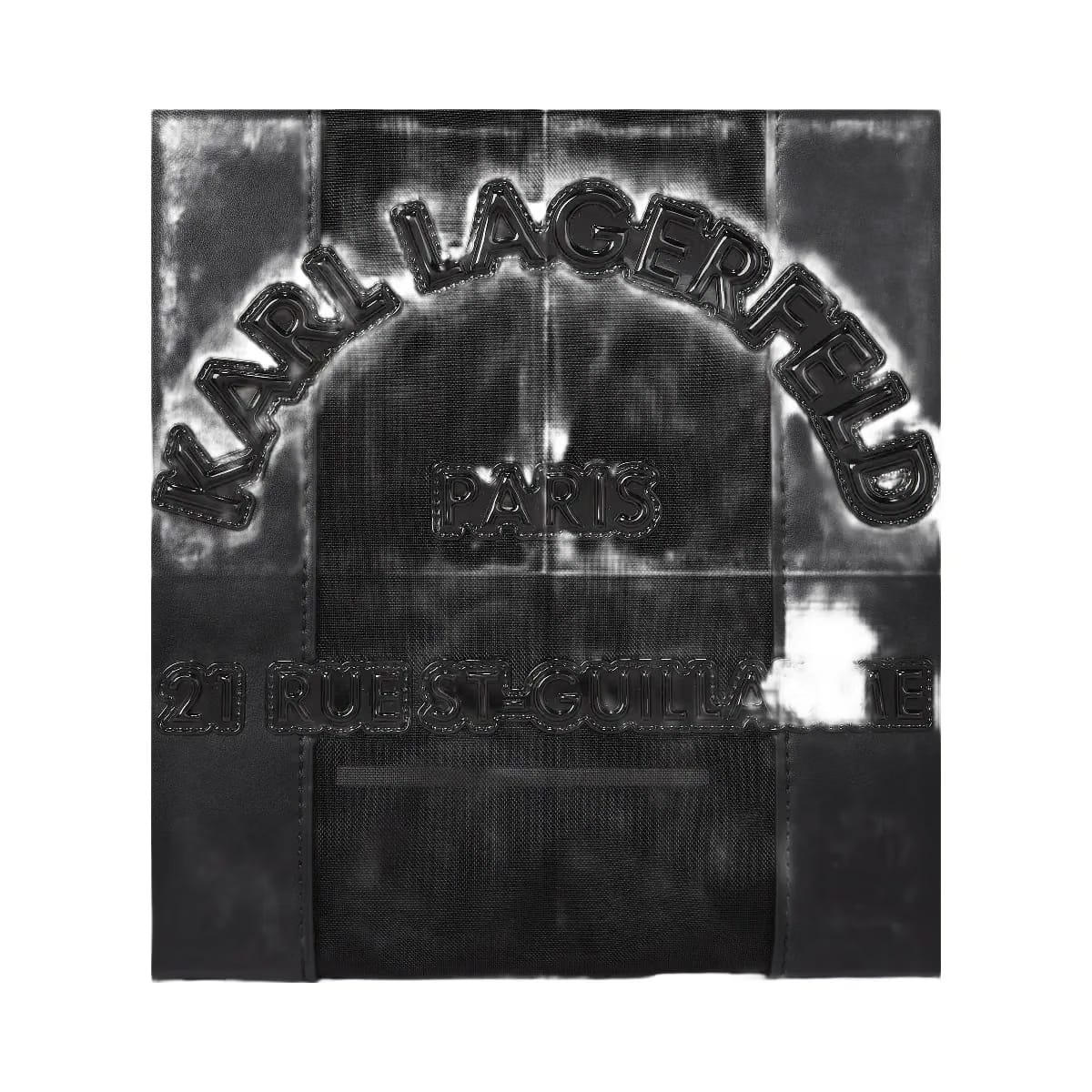 Karl Lagerfeld Rue St-Guillaume Square Mesh Medium Tote Bag Black