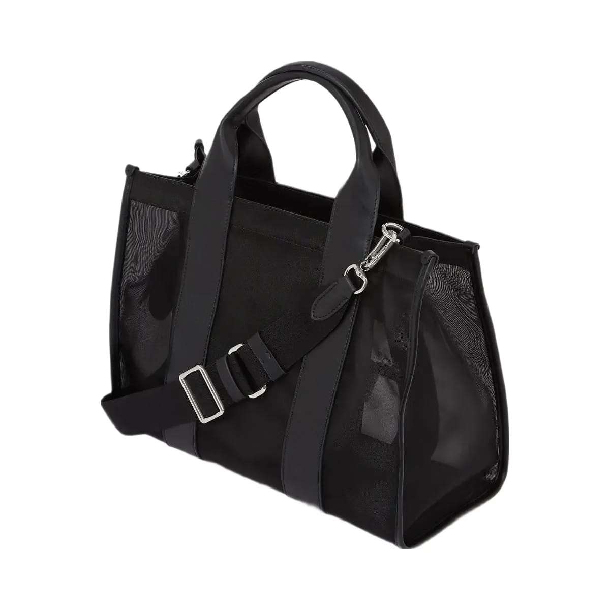 Karl Lagerfeld Rue St-Guillaume Square Mesh Medium Tote Bag Black