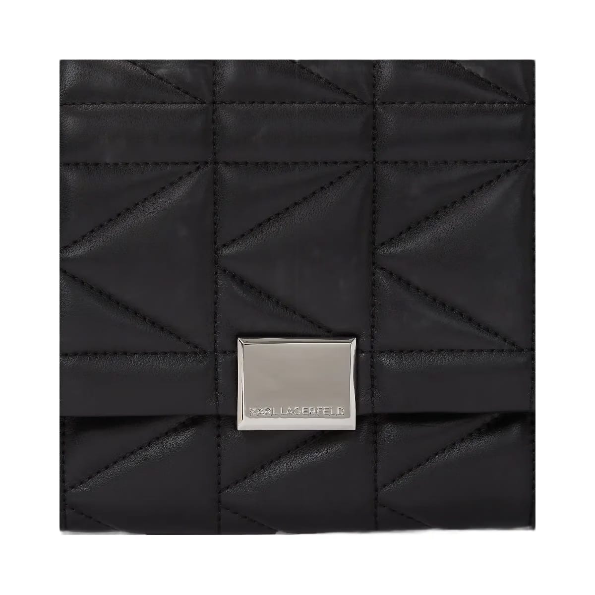 Karl Lagerfeld Kuilt Crossbody Top Handle Bag Black Nickel