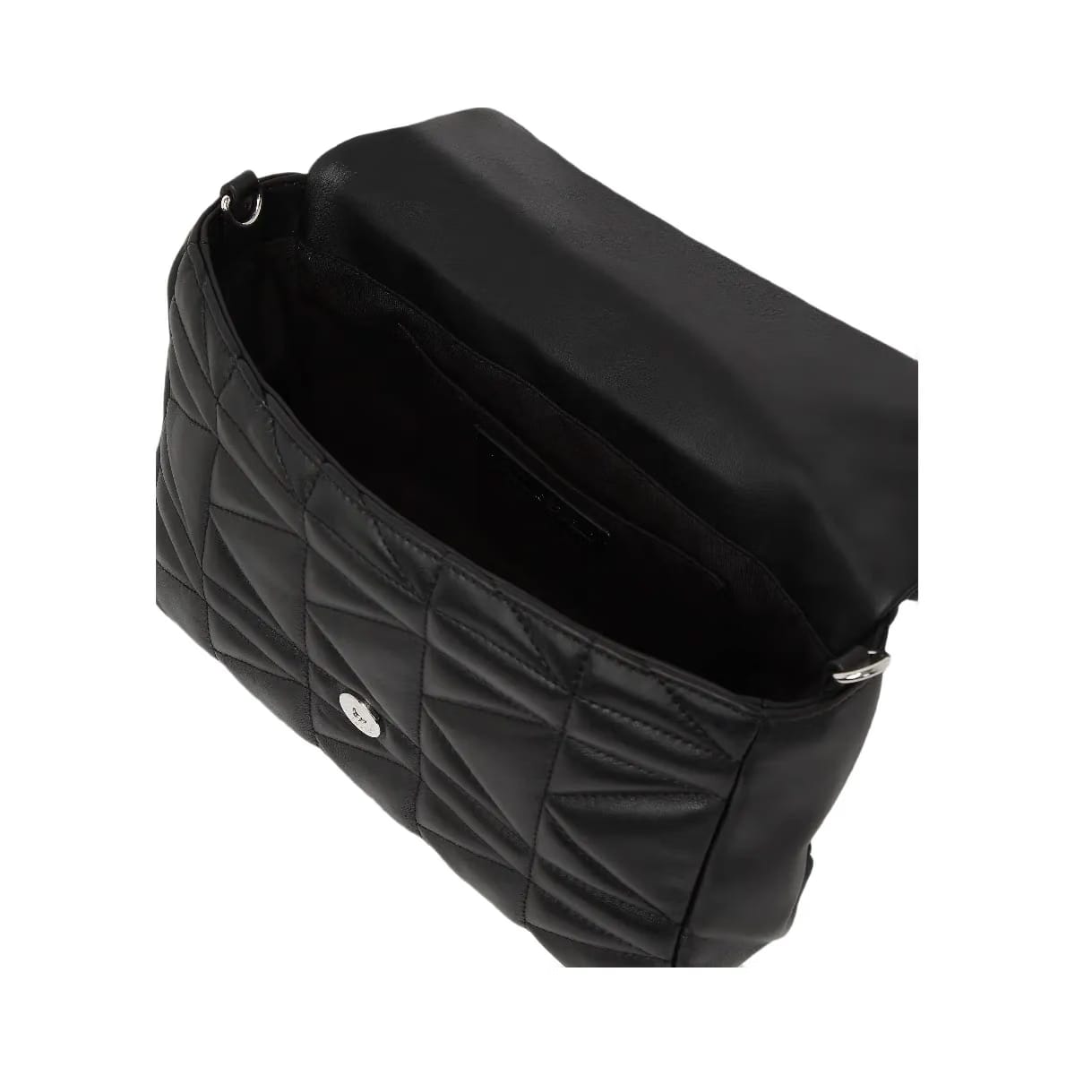 Karl Lagerfeld Kuilt Crossbody Top Handle Bag Black Nickel