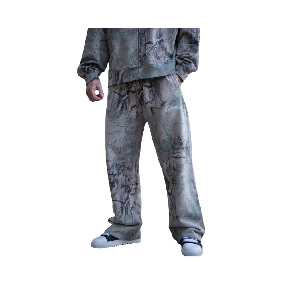 YoungLA Tree Camo Collection No Cuff Sweats Beige Tree Camo