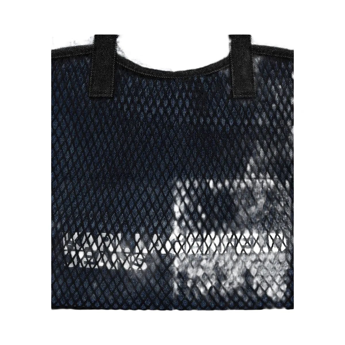 Karl Lagerfeld Double Mesh Denim Shopper Washed Mid Blue