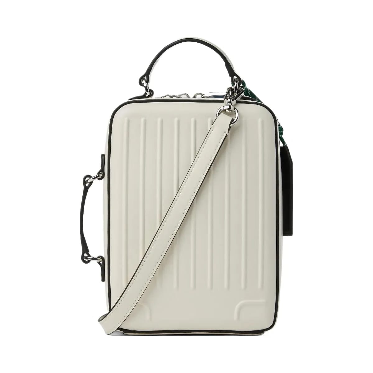 Karl Lagerfeld Ikon Choupette Crossbody Suitcase Bag Off White