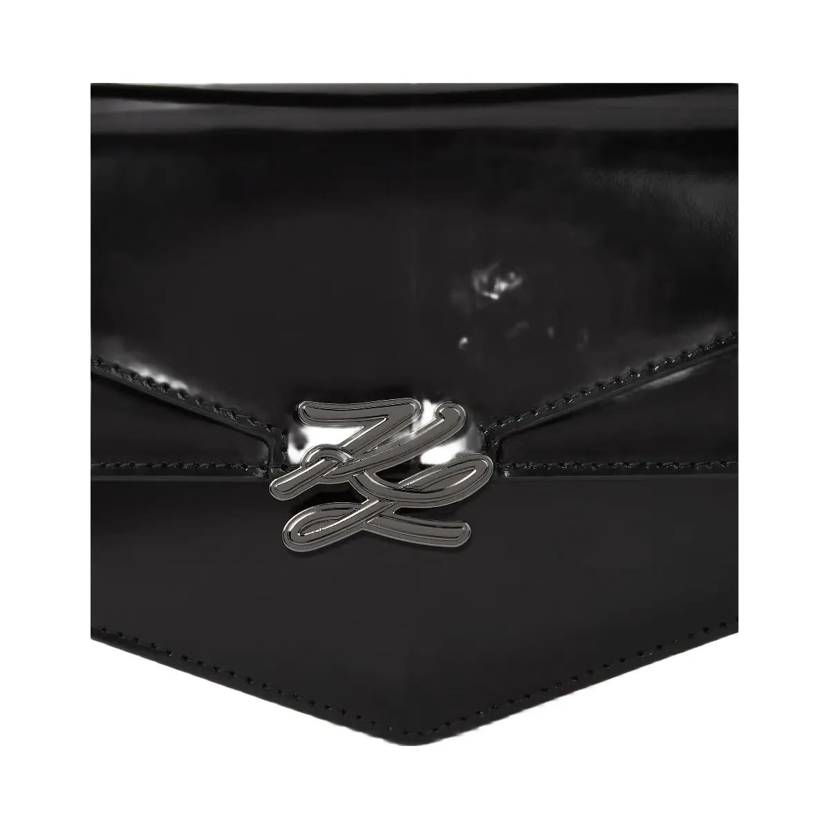Karl Lagerfeld Kl Studio Autograph Small Crossbody Bag Black Nickel
