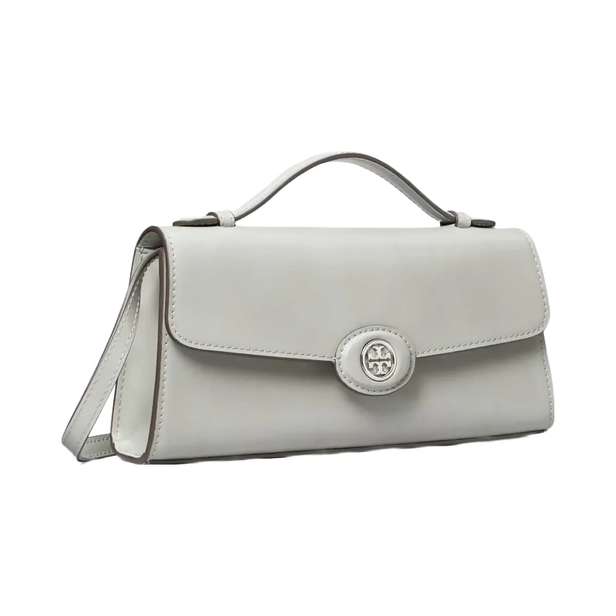 Tory Burch Mini Robinson Spazzolato Crossbody Light Granite