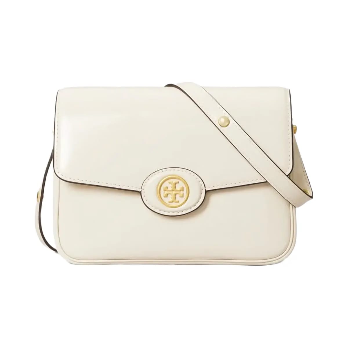 Tory Burch Robinson Spazzolato Shoulder Bag SHEA BUTTER
