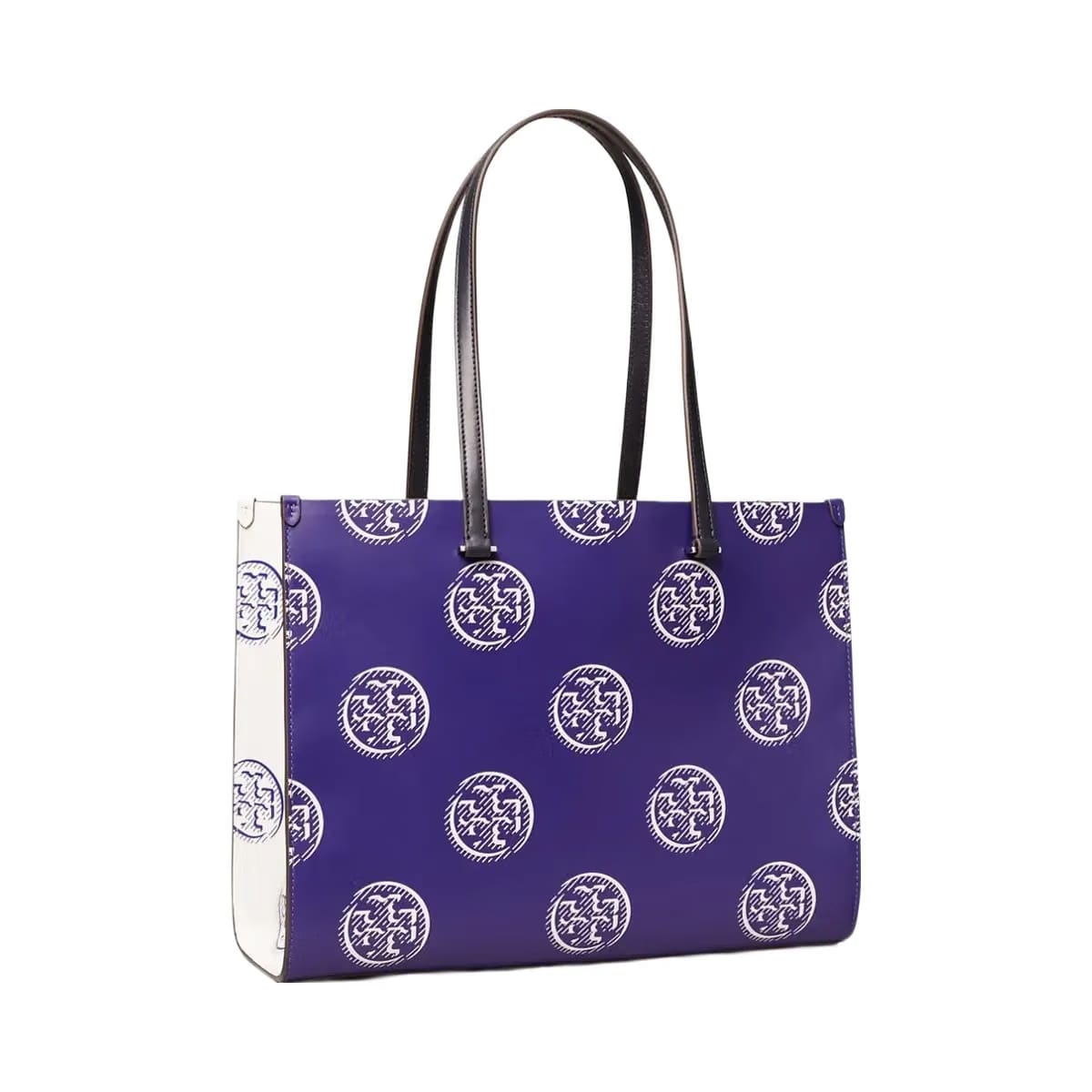 Tory Burch T Monogram Contrast Embossed Tote Ballpoint Blue