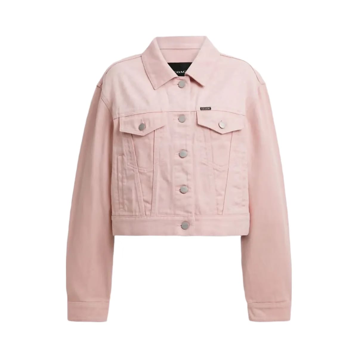 Coach Colorful Signature Denim Jacket Pink