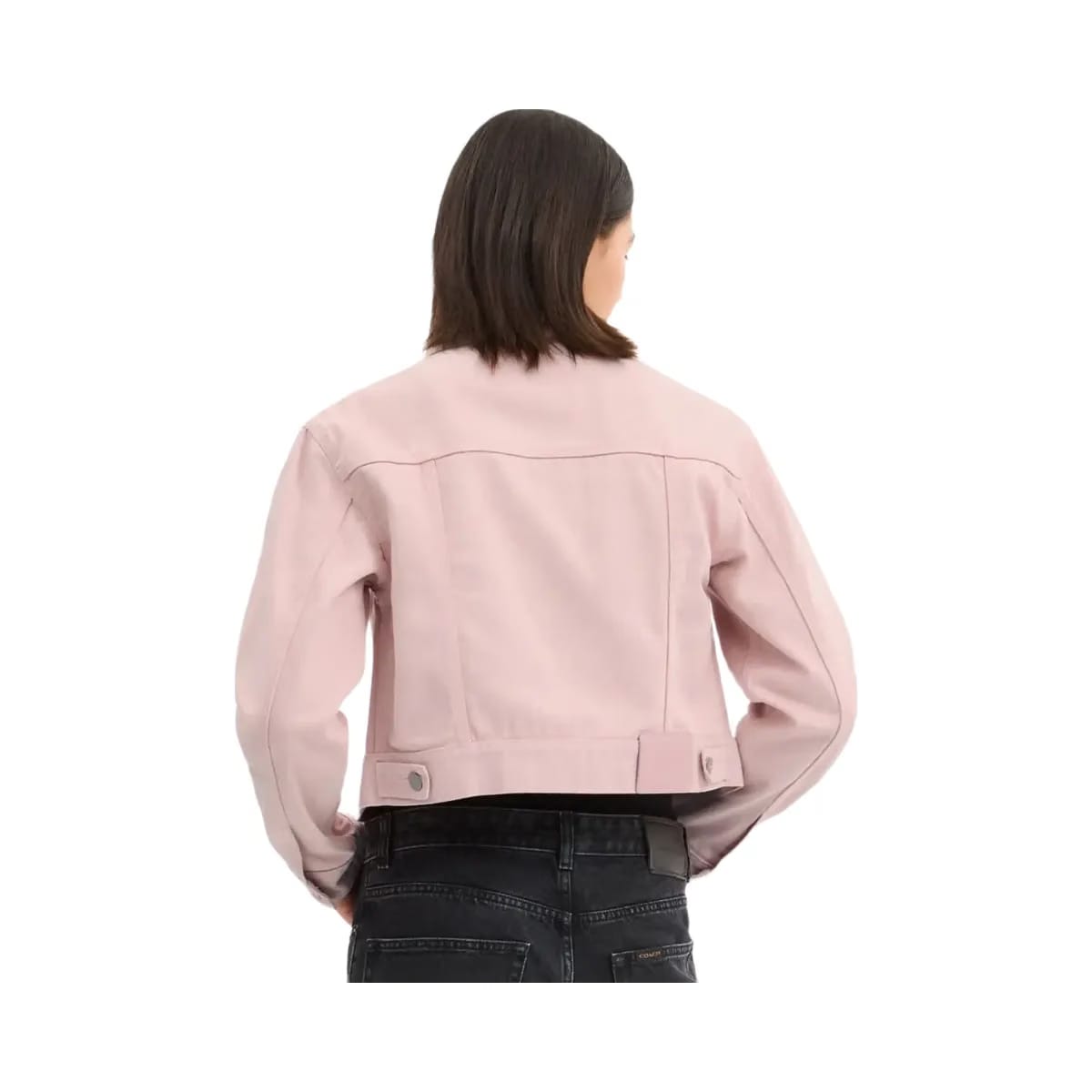 Coach Colorful Signature Denim Jacket Pink