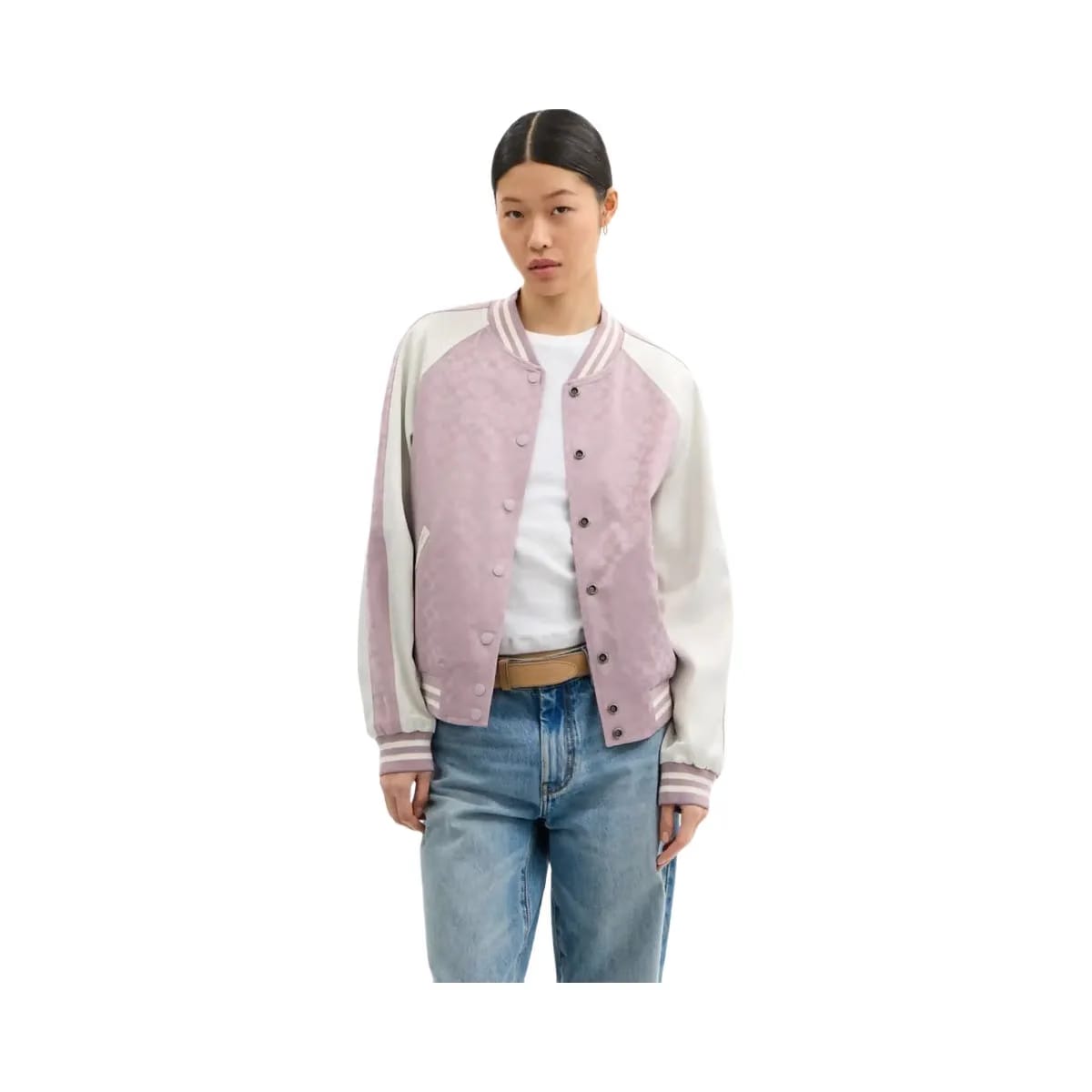 Coach Reversible Spring Blossom Signature Souvenir Jacket Mauve