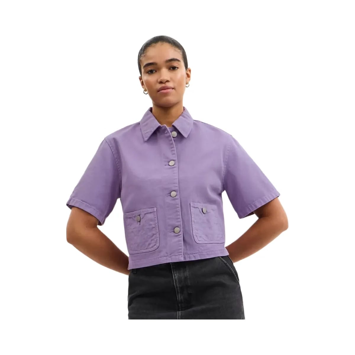 Coach Denim Short Sleeve Top Purple