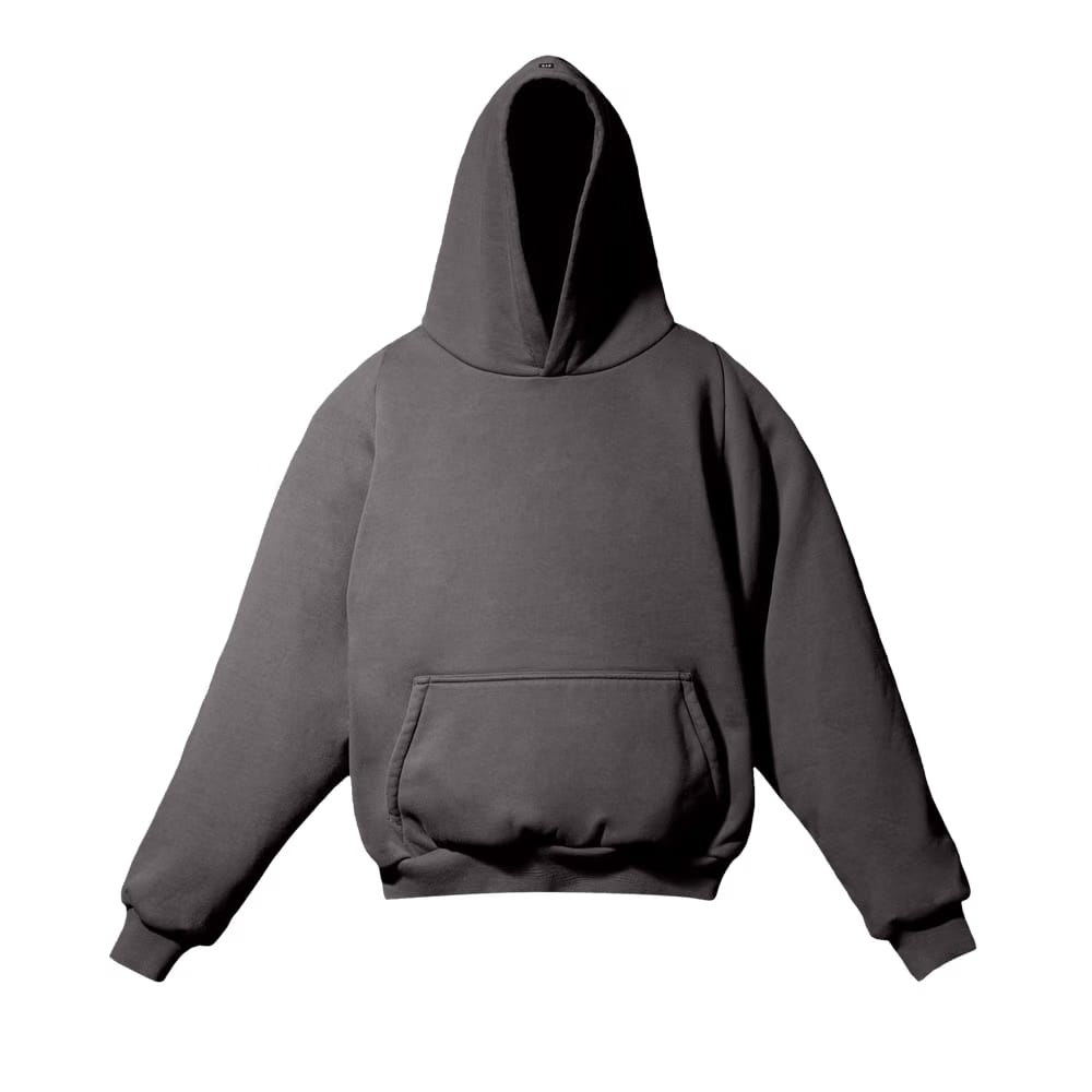 Yeezy Gap Engineered by Balenciaga Logo Shrunken Hoodie Dark Grey